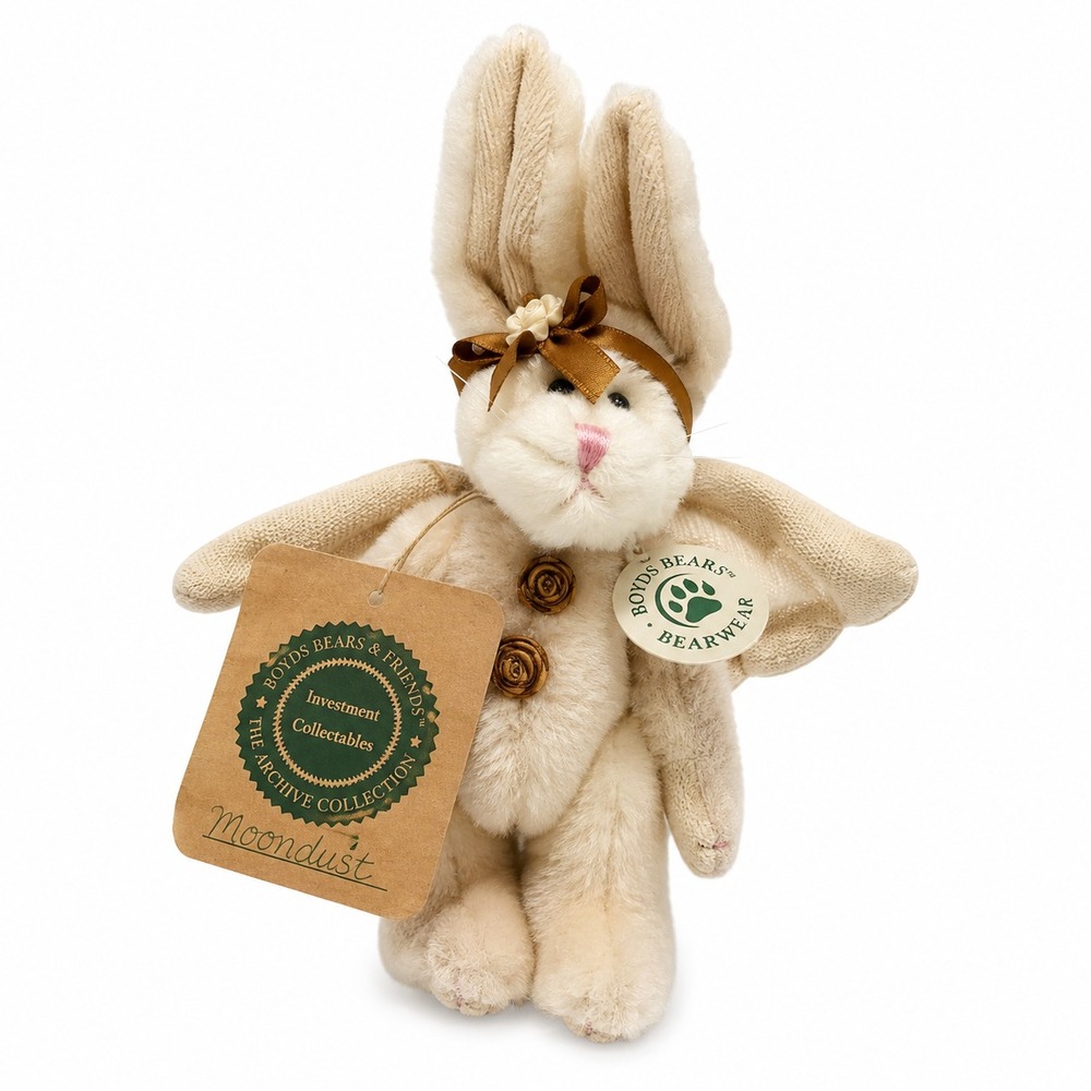 1999 Boyds Bears Moondust Goodspeed Bunny Angel Ornament Archive Retired Tags